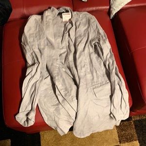 100% linen blazer light gray